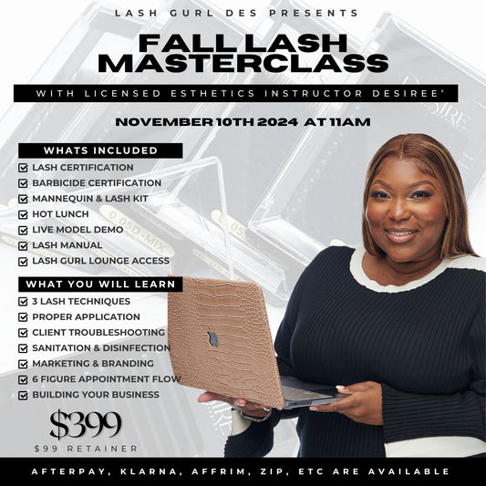 Fall Lash Group Masterclass